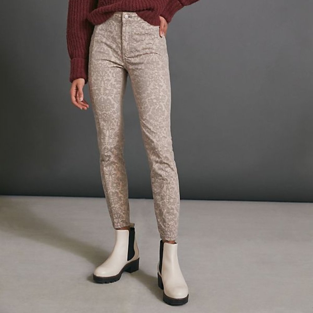 Anthro Pilcro Flocked Leggings 32